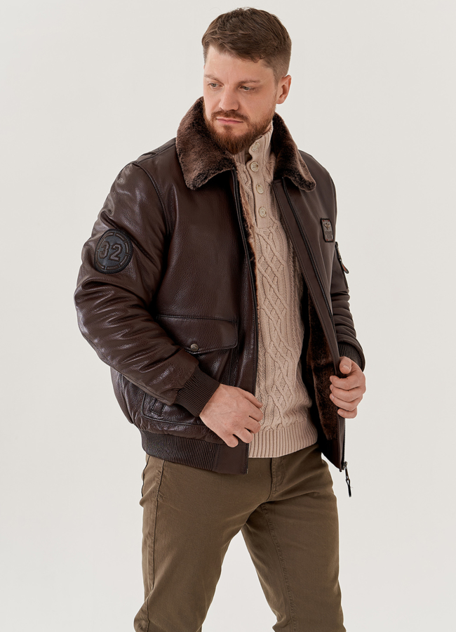 Мужская дубленка   модель № 79289 в кредит