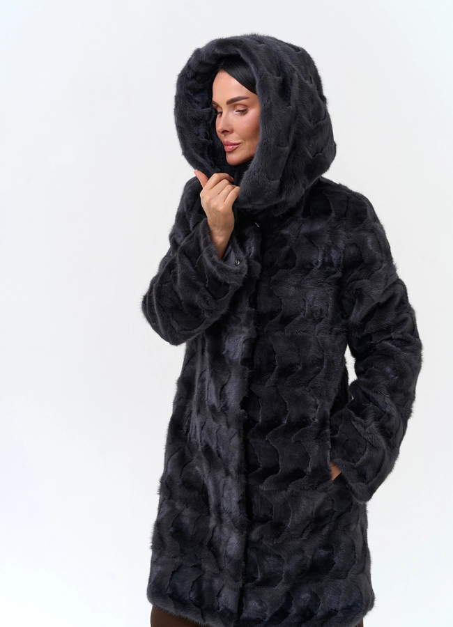 Шуба из меха норки модель № 34047 в кредит фото