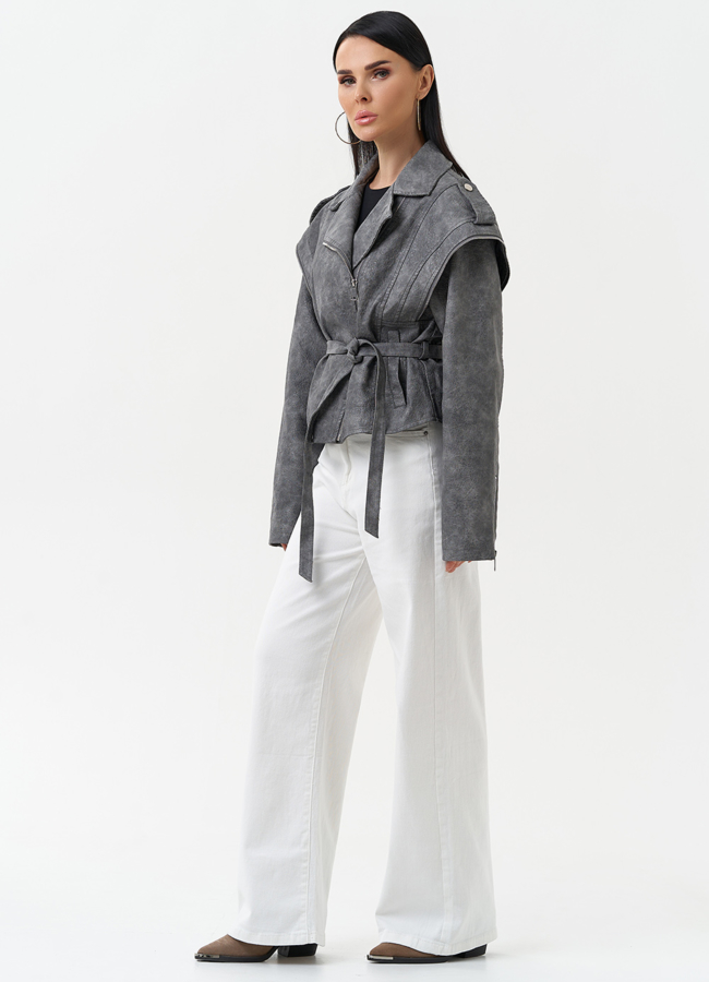 Куртка женская из эко кожи в стиле ретро модель № 30310 универмаг малина