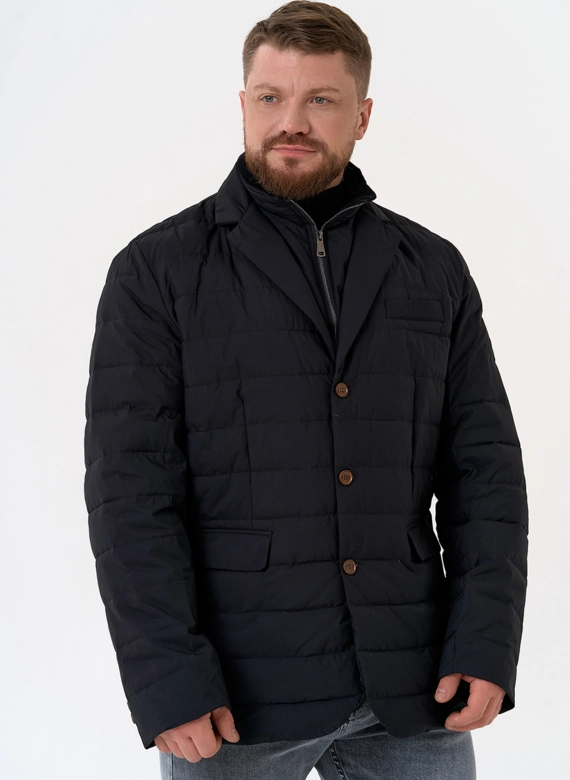 Мужской пуховик со съемной манишкой фото