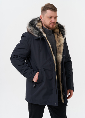 Парка мужская на мехе из волка