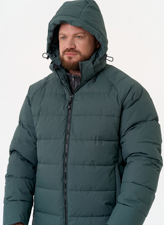 Мужской пуховик с капюшоном 