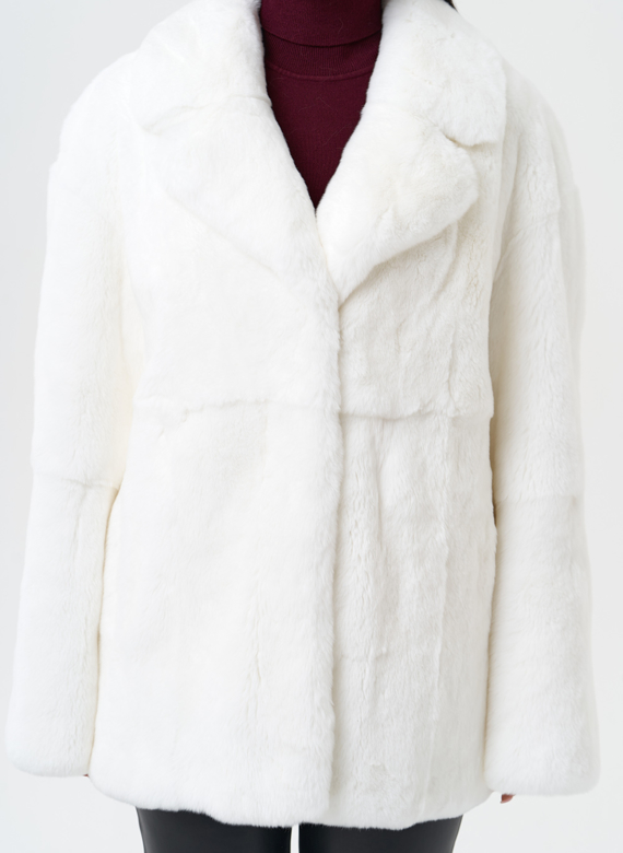 Шуба из меха кролика