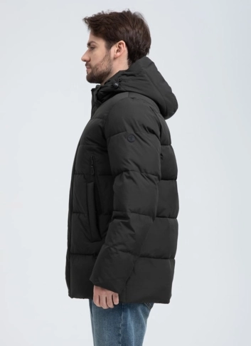 Мужской пуховик с капюшоном 