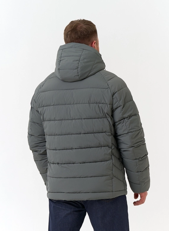 Мужской пуховик с капюшоном  фото