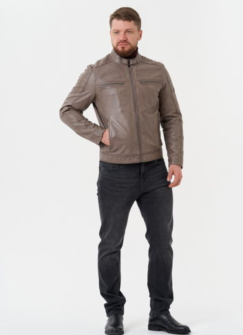 Кожаная "мото" куртка