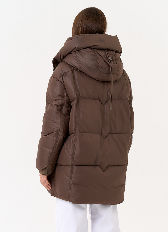 фото Женский пуховик с капюшоном модель № 31593